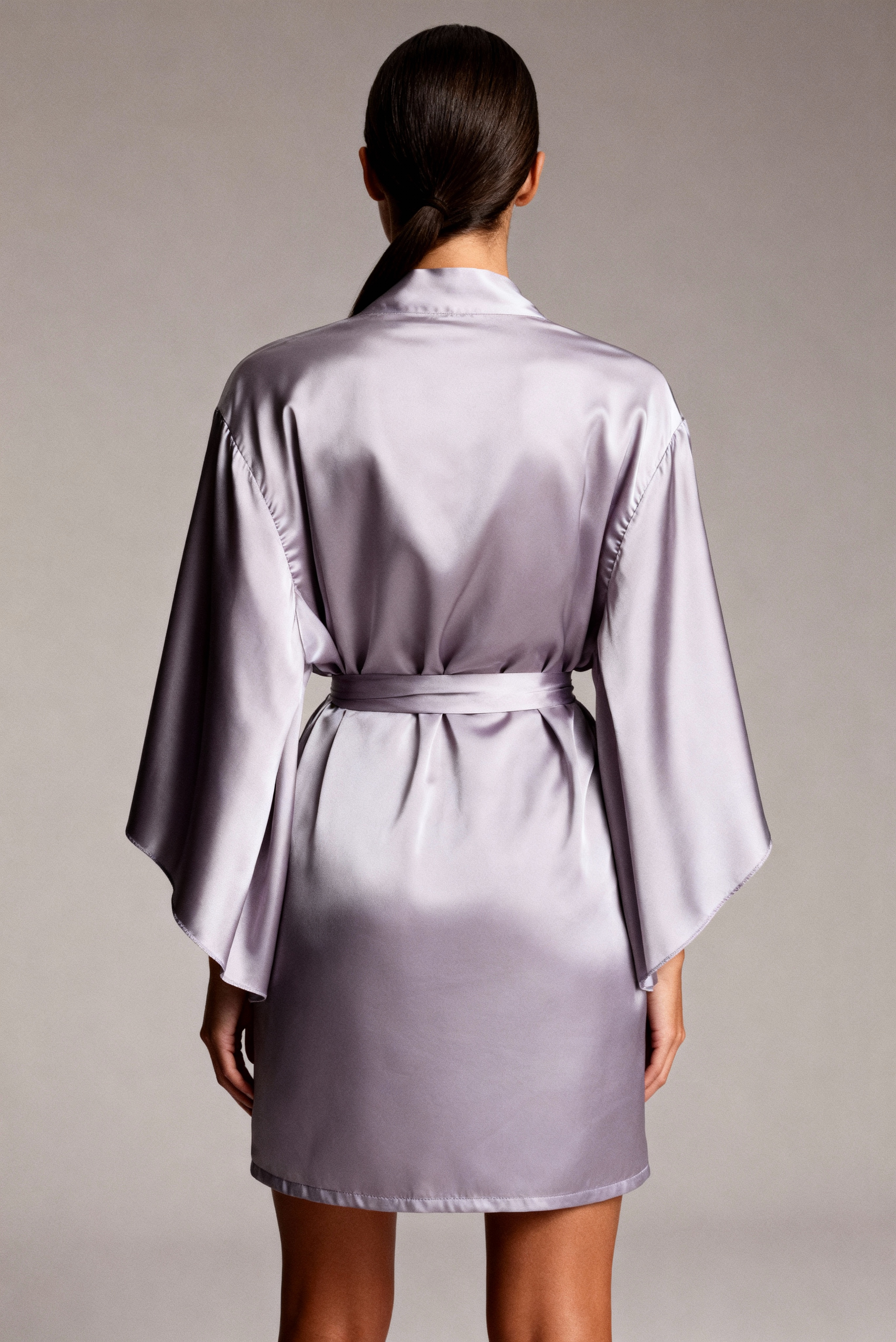 Kimono voor dames - Middernacht Grijs Lila