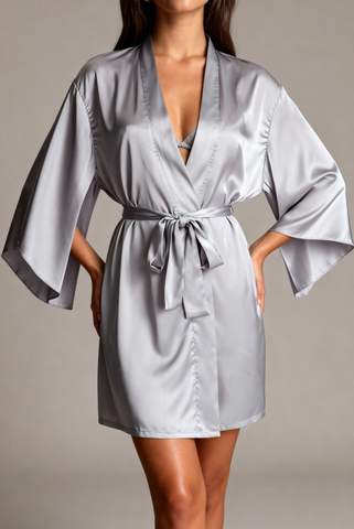 Kimono voor dames - Middernacht Grijs Lila 