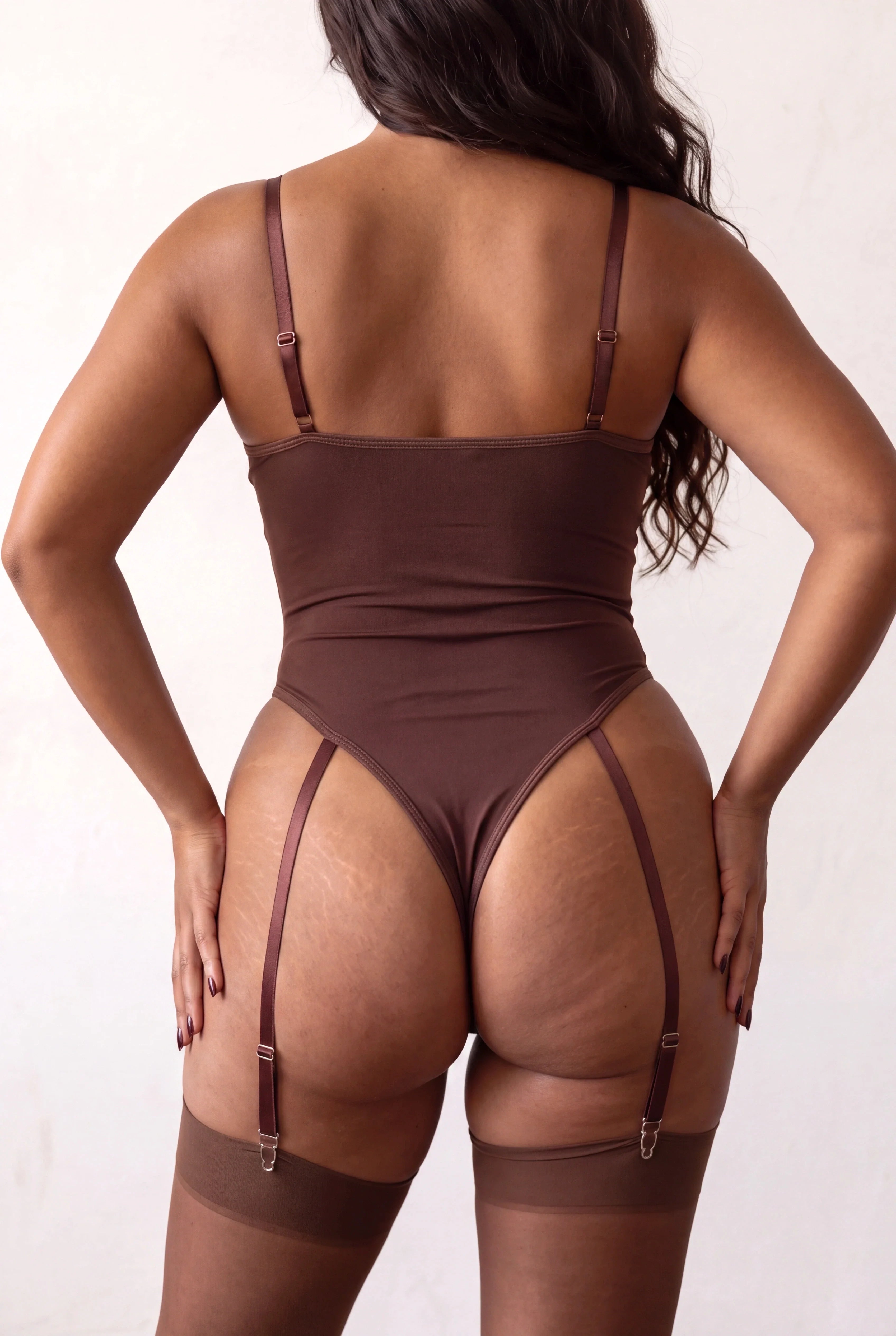 Body voor dames - GIA Chestnut - NAKED Underwear - Close-up product achterkant