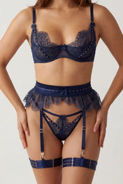 Vijfdelige lingerieset voor dames - SORENTO Blauw 