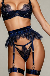 Vijfdelige lingerieset voor dames - SORENTO Blauw 