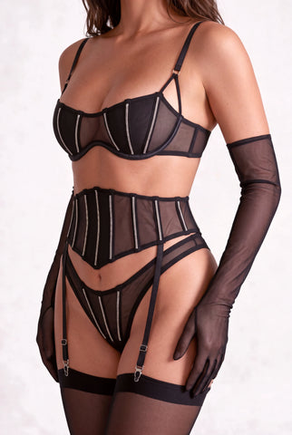Driedelige lingerieset - VOILYA Zwart 