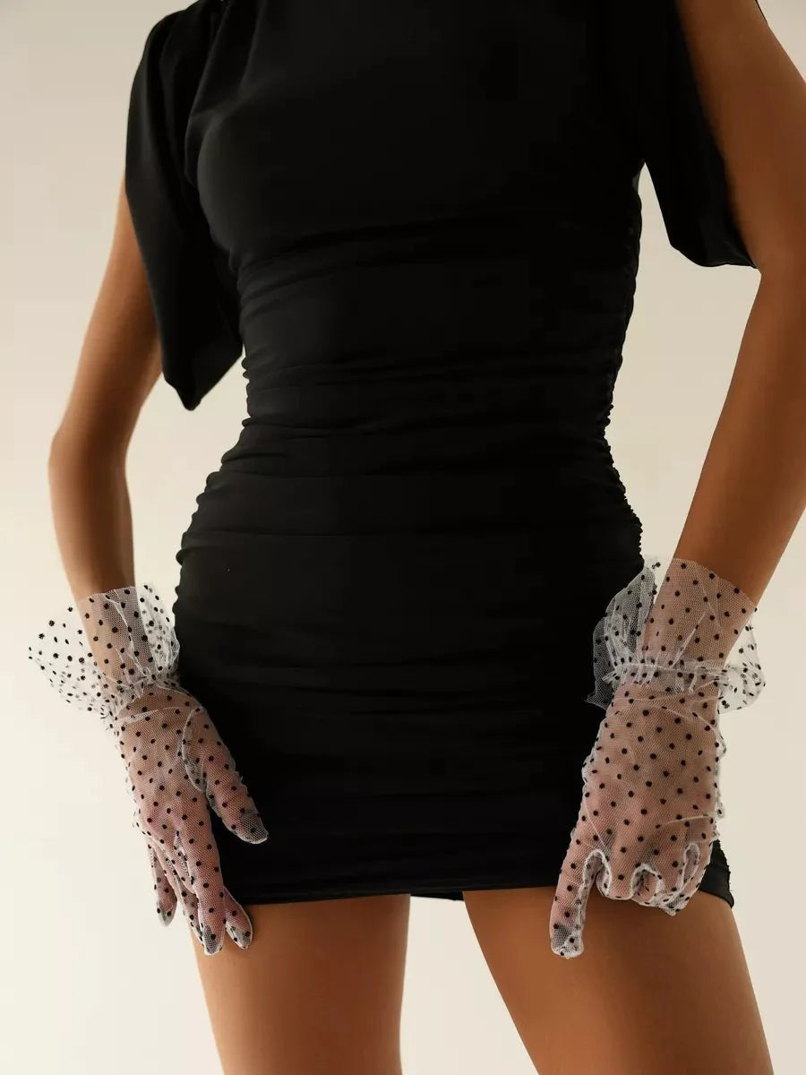 Gants en dentelle pour femme blanc en dentelle - NESS - NAKED Underwear FR